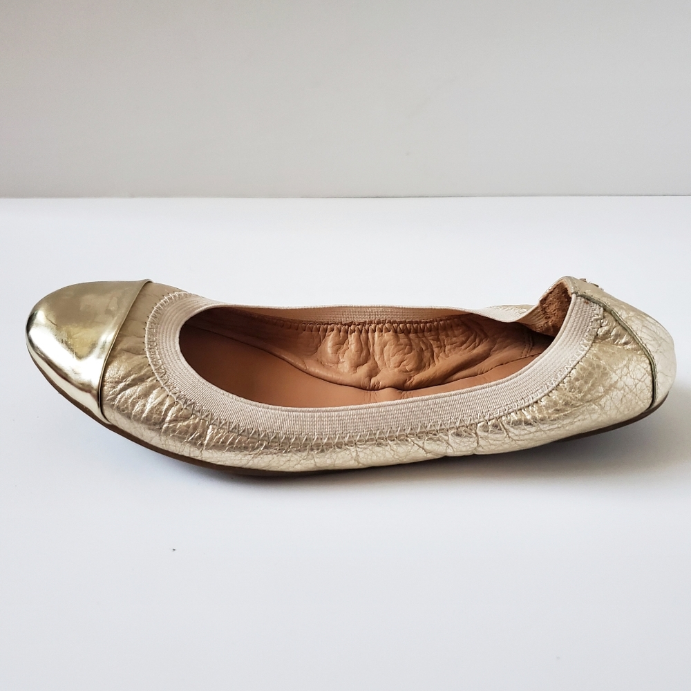 Coach Dalia Cuba Platinum Metallic Mirror Flats - Picture 2 of 5